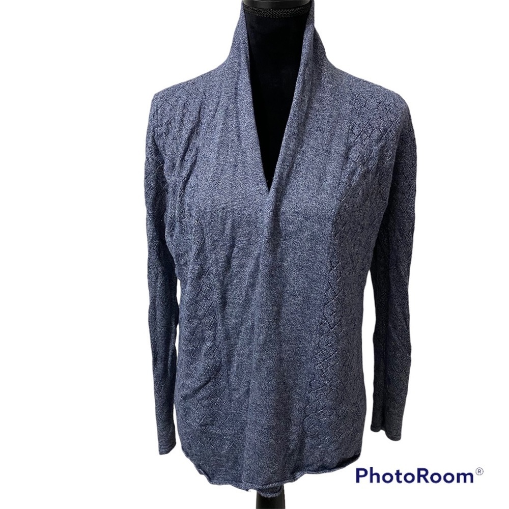 BELLDINI Woman open front Cardigan knitted Blue grey size L